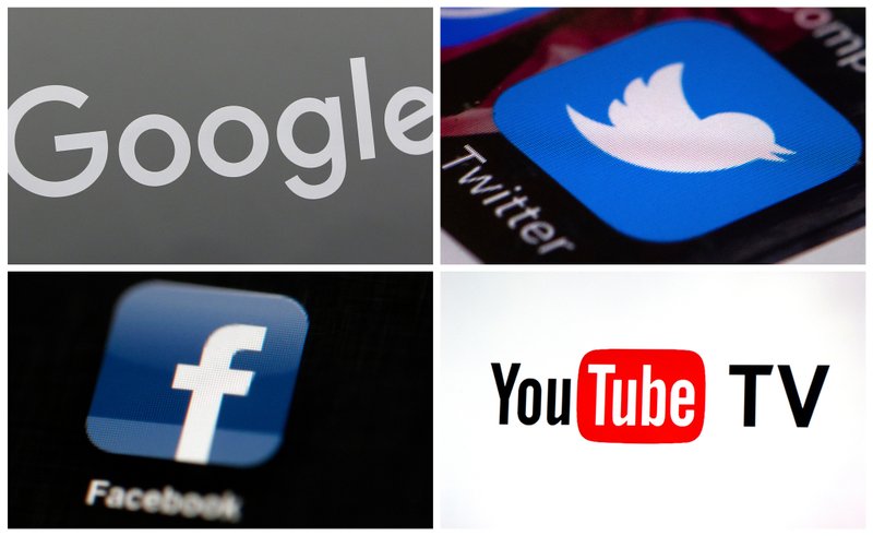 The Associated Press SOCIAL SCRUTINY: This photo combo of images shows, clockwise, from upper left: a Google sign, the Twitter app, YouTube TV logo and the Facebook app. Facebook has taken the lion's share of scrutiny from Congress and the media for its data-handling practices that allow savvy marketers and political agents to target specific audiences, but it's far from alone. YouTube, Google and Twitter also have giant platforms awash in more videos, posts and pages than any set of human eyes could ever check. Their methods of serving ads against this sea of content may come under the microscope next.