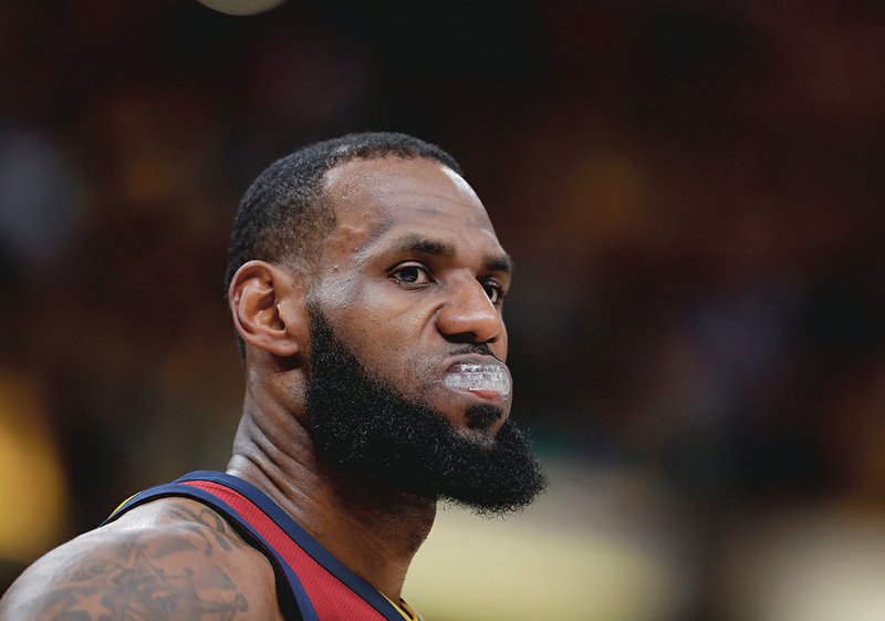 Cleveland Cavaliers' LeBron James in action during the second half of Game 3 of a first-round NBA basketball playoff series against the Indiana Pacers, Friday, April 20, 2018, in Indianapolis. Indiana won 92-90. (AP Photo/Darron Cummings)