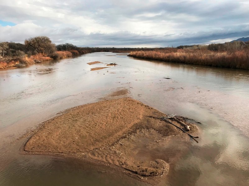 In this Feb. 18 file photo, sandbars fill the Rio Grande north of Albuquerque, N.M. Forecasters said Monday that drought conditions across southwestern states are contributing to a wildfire threat. (AP Photo/Susan Montoya Bryan, File)