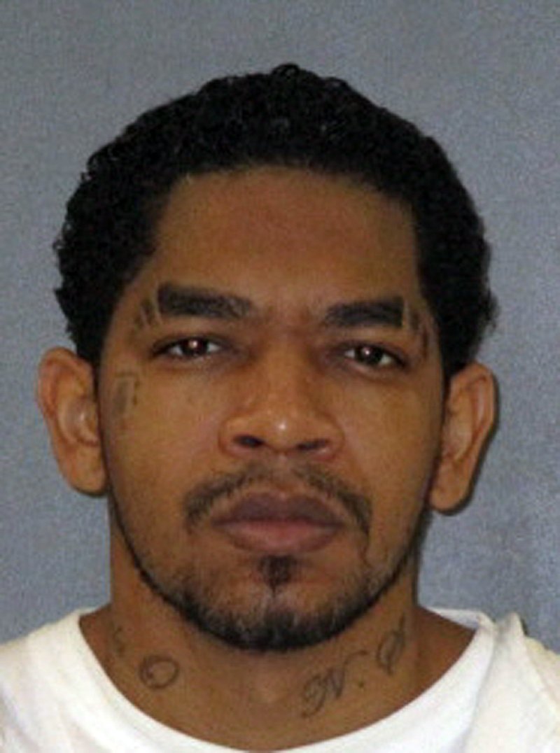 This undated photo provided by the Texas Department of Criminal Justice shows Erick Davila. Attorneys for the Texas death row inmate want the U.S. Supreme Court to halt his scheduled execution this week for the shooting deaths of a 5-year-old girl and her grandmother during a birthday party 10 years ago outside a Fort Worth apartment. The former Fort Worth street gang member is set for lethal injection Wednesday, April 25, 2018. (Texas Department of Criminal Justice via AP)

