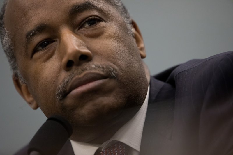 HUD Secretary Ben Carson, seen here on March 20, has pushed for raising the amount that low-income families are expected to pay for rent. MUST CREDIT: Bloomberg photo by Eric Thayer