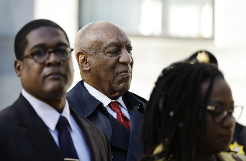 Bill Cosby arrives for his sexual assault retrial, Thursday, April 26, 2018, at the Montgomery County Courthouse in Norristown, Pa. (AP Photo/Matt Slocum)

