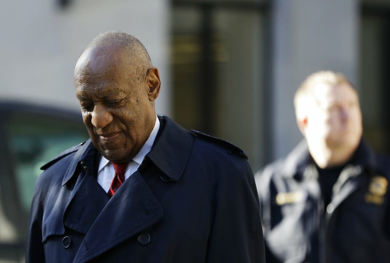 Bill Cosby arrives during jury deliberations in his sexual assault retrial, Thursday, April 26, 2018, at the Montgomery County Courthouse in Norristown, Pa. (AP Photo/Matt Slocum)