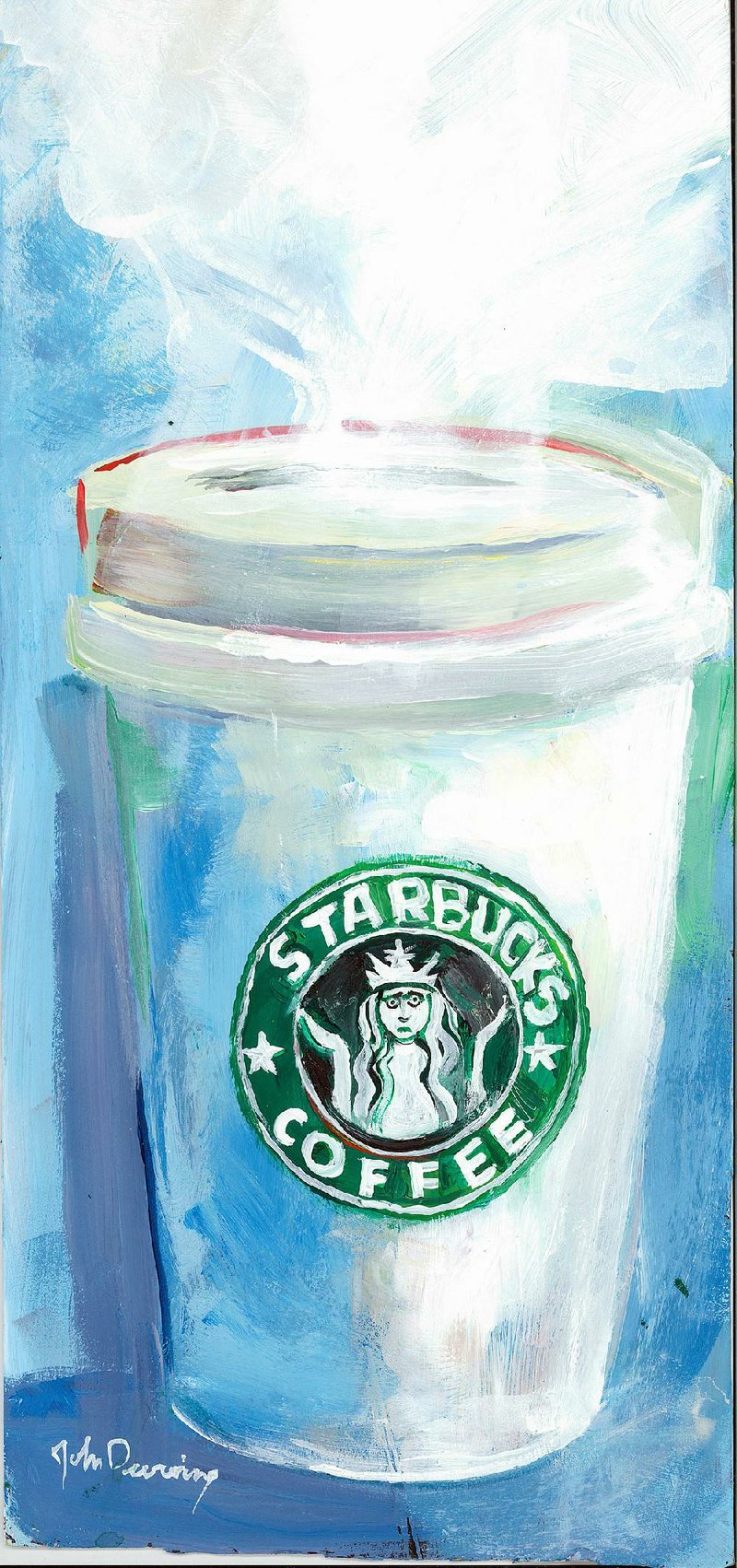 Arkansas Democrat-Gazette Starbucks illustration. 