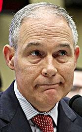 Environmental Protection Agency Administrator Scott Pruitt pauses while speaking as he testifies before the House Energy and Commerce subcommittee hearing on Capitol Hill in Washington, Thursday, April 26, 2018. 