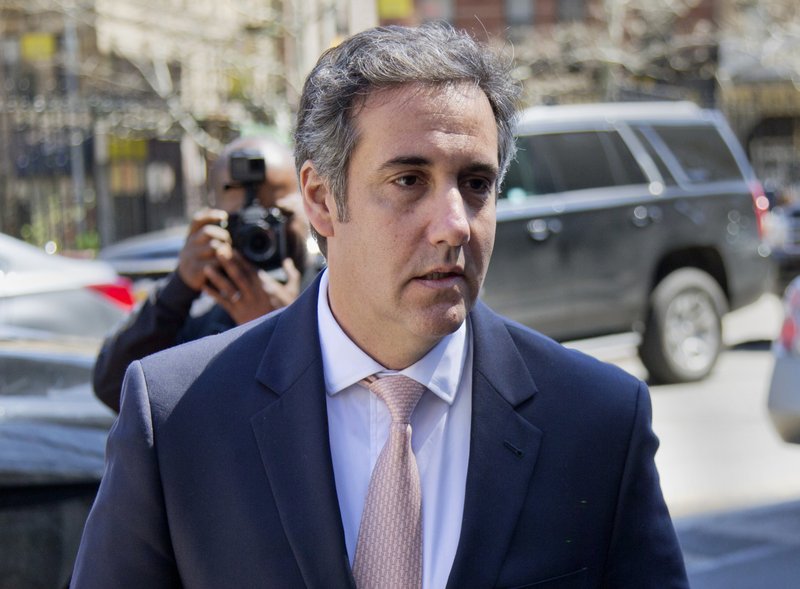 Michael Cohen arrives at federal court in New York, Thursday, April 26, 2018. Federal prosecutors are now fully behind the appointment of a neutral special master to decide what materials seized from President Donald Trump's personal lawyer, Cohen, are shielded by attorney-client privilege. (AP Photo/Seth Wenig)