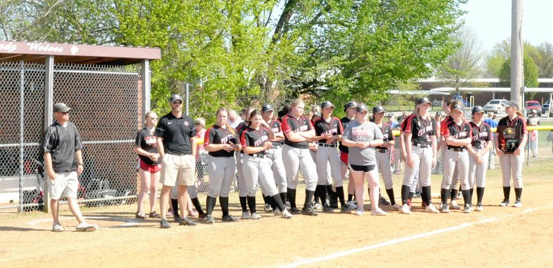 MARK HUMPHREY ENTERPRISE-LEADER/The Pea Ridge softball team won second place trophy at the District 4A-1 softball tournament at Lincoln Saturday. The Lady Blackhawks lost to Gravette, 5-0, in the finals.