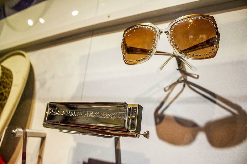 Stevie Wonder’s glasses and harmonica are just a couple of the rock-themed treasures on display in “Louder Than Words: Rock, Power and Politics.” The touring exhibit remains on display at the Clinton Presidential Center, 1200 President Clinton Ave., Little Rock, through Aug. 5. Hours are 9 a.m.-5 p.m. Monday-Saturday, 1-5 p.m. Sunday and admission is $10; $8 for retired military, college students and ages 62 and older; free for children under 6 and active military. Call (501) 374-4242. 

