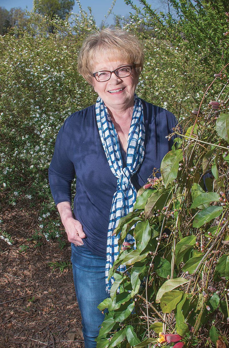 Sunnie Ruple of Vilonia is the 2017 Faulkner County Master Gardener of the Year. She has a variety of plants at her home in Vilonia, including this native crossvine. Ruple joined the local Master Gardeners in 2007 and since then has volunteered hundreds of hours, both work hours and educational hours, and has served in six of the eight executive-board positions, including president.