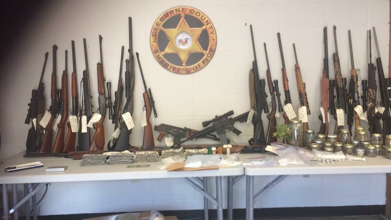 More than 27 firearms were found in a house in Cleburne County known as a "one stop shop," the sheriff's office said.