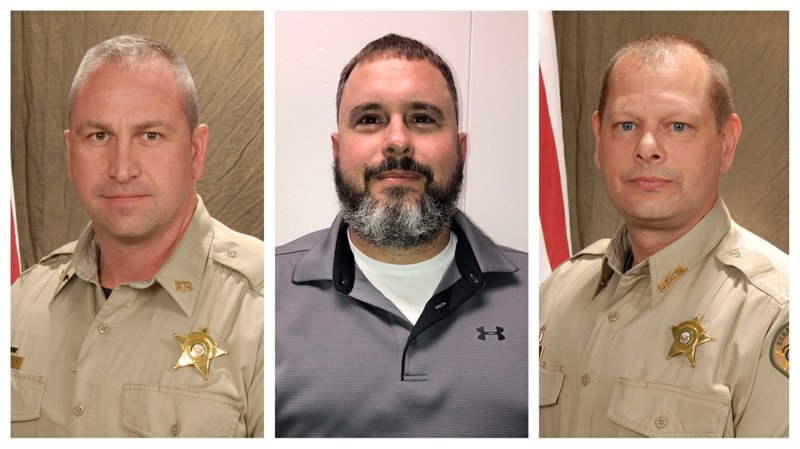 Cpl. Ron Decker (from left), Deputy Rusty Wilson and Cpl. Sean Wallace of the Sebastian County sheriff's office