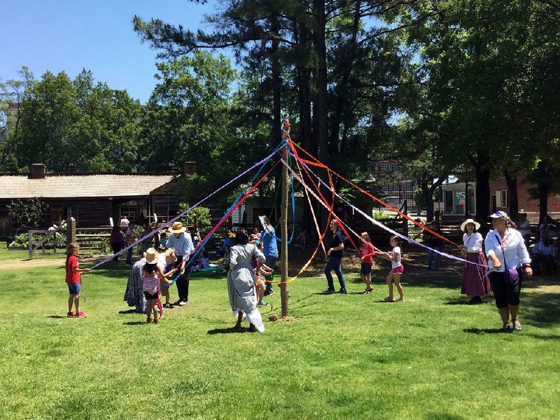 The maypole and other games and dances will help visitors get into the spirit of the past at the Historic Arkansas Museum’s 45th annual Territorial Fair. 
