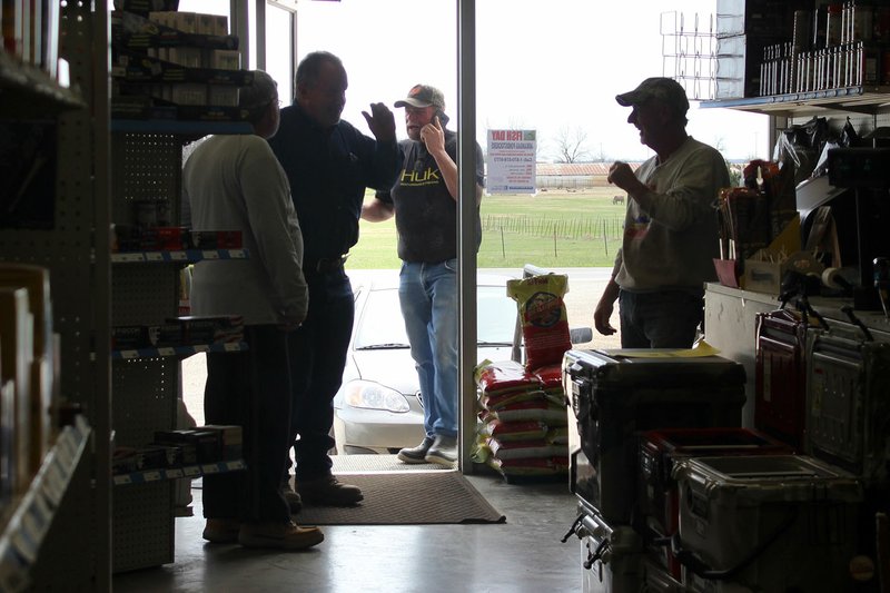 MEGAN DAVIS MCDONALD COUNTY PRESS/Regular customers and old friends catch up with each other after a visit to Longview Mill.