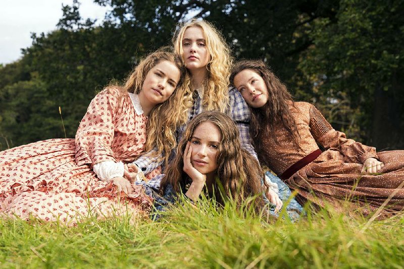 Little Women stars (clockwise from top left) Willa Fitzgerald as Meg, Kathryn Newton as Amy, Annes Elwy as Beth and Maya Hawke as Jo. The two-part series kicks off at 7 p.m. today on AETN. 
