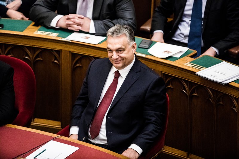 Hungarian Prime Minister Viktor Orban looks on during the opening session of the national parliament in Budapest, Hungary, on May 8, 2018. 
