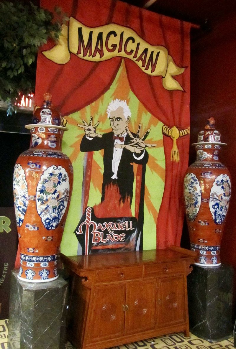 An image of the proprietor greets visitors entering Maxwell Blade’s Odditorium and Curiosities Museum in Hot Springs. 
