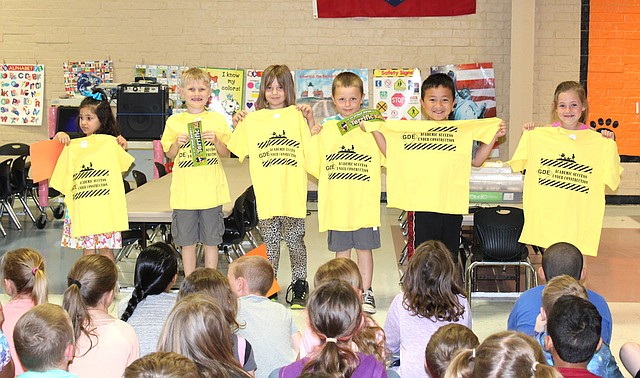 Photo submitted PAWS grade-level students of the month for May are Bella Allen (left), Kyngston Traxler, Kaylee McCaslin, Isaiah Cordeiro, Kenji Vang and Ava Brown.