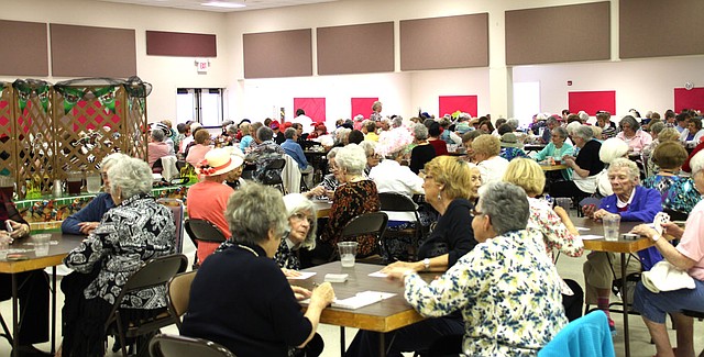 Photo submitted Ladies enjoyed the afternoon at the St. Bernard Women's Club annual Spring Luncheon and Card Party on April 26. Two hundred forty-eight women came to enjoy the afternoon Kentucky Derby party.