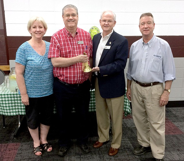 Janelle Jessen/Herald-Leader The Siloam Springs School Board honored Dan Siemens, principal of Southside Elementary School, and his wife Marilyn Siemens, teacher at Allen Elementary School, at Thursday&#x2019;s meeting. Dan is retiring after 41 years in education, 38 years as a principal, and 18 years in Siloam Springs Schools. Marilyn is retiring after 36 years in education and 18 years in Siloam Springs. Pictured are Marilyn Siemens, Dan Siemens, Superintendent Ken Ramey, and School Board President Brian Lamb.