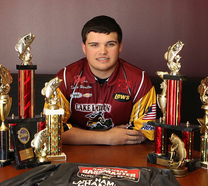 The Sentinel-Record/Richard Rasmussen ALL-AMERICAN: Lake Hamilton sophomore Karson Hamilton was recently among 12 anglers selected for the Bassmaster High School All-American Fishing Team. The 12 All-Americans will compete in their own tournament this week in conjunction with the 2018 Toyota Bassmaster Texas Fest at Lake Travis out of Jonestown, Texas.