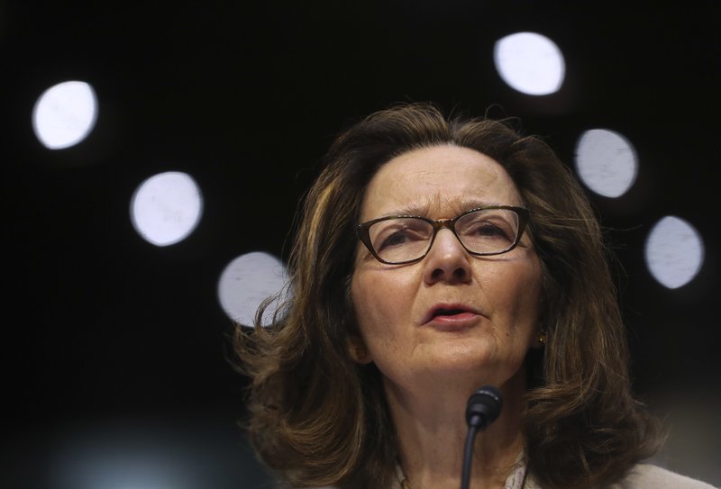 In this May 9, 2018 photo, CIA nominee Gina Haspel testifies during a confirmation hearing of the Senate Intelligence Committee, on Capitol Hill in Washington.