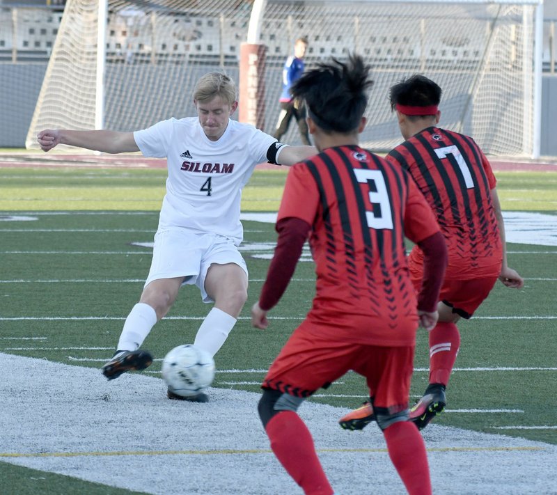 Senior Jack Bos (4) has been a physical presence at midfield and in the defensive third for Siloam Springs this season.
