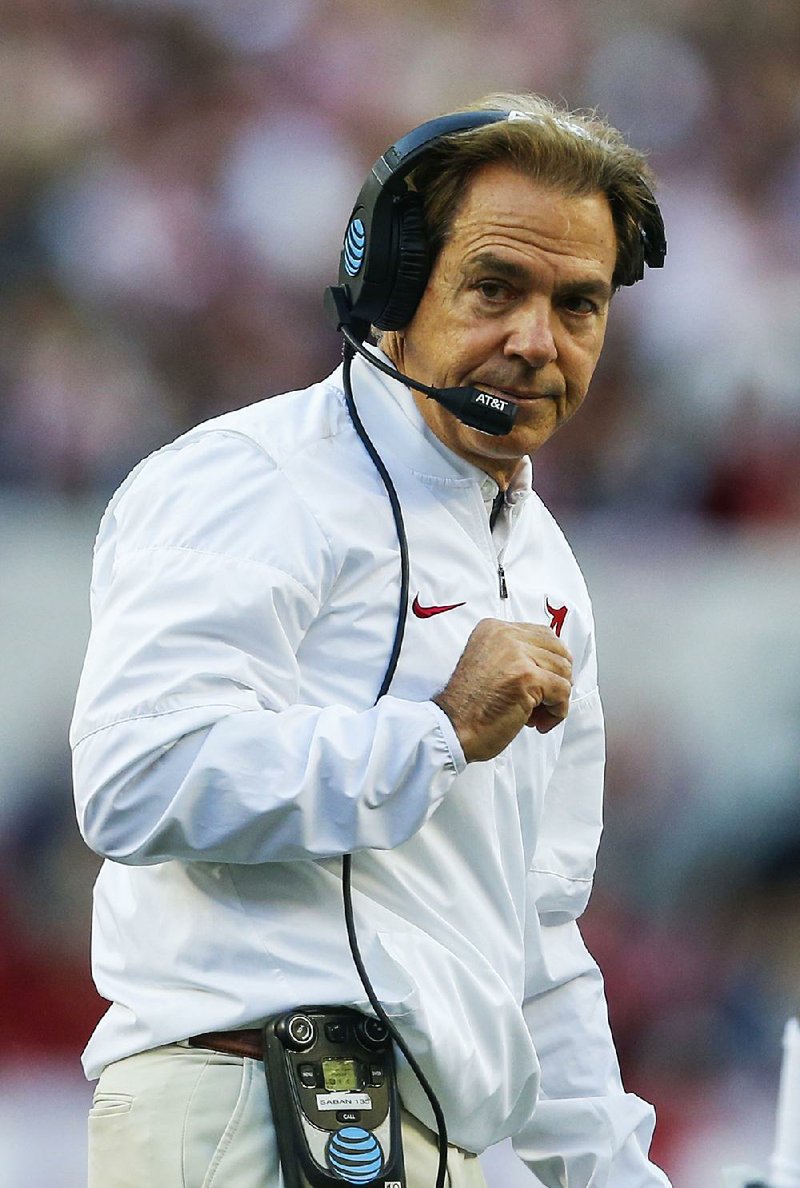 Alabama Coach Nick Saban was bemused by the fact that Central Florida gave its players national championship rings after last season. “I guess anybody has the prerogative to claim anything,” he said. 