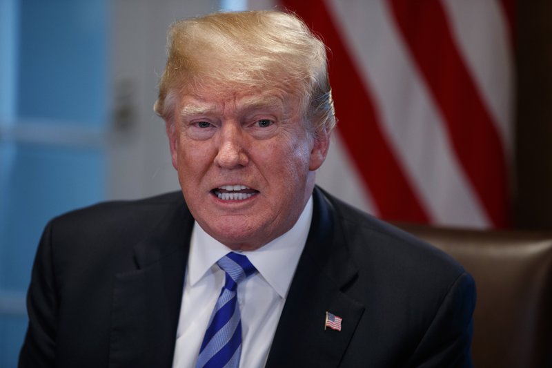 President Donald Trump speaks during a roundtable on immigration policy in California in the Cabinet Room of the White House, Wednesday, May 16, 2018, in Washington. (AP Photo/Evan Vucci)

