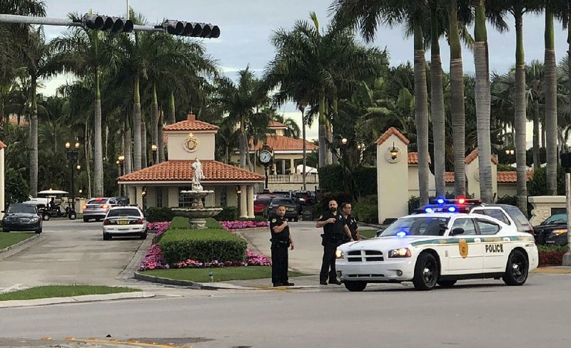 Police respond to Trump National Doral Golf Club in Doral, Fla., after reports of a shooting.  