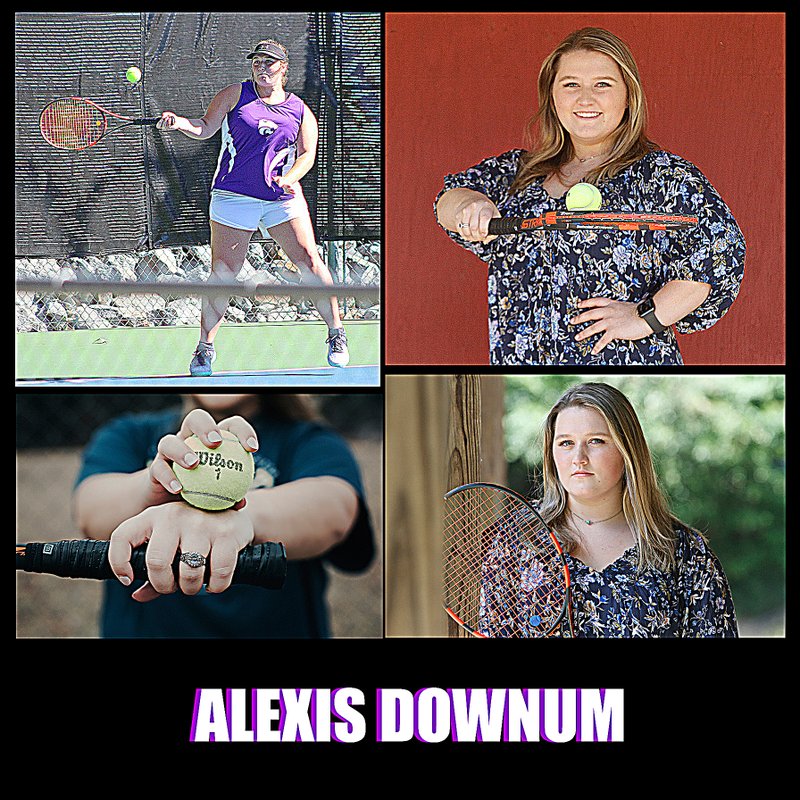 El Dorado's Alexis Downum is a finalist for 2018 News-Times Female Scholar-Athlete of the Year. Downum, an all-state tennis player, finished with a 4.2381 grade point average. The News-Times Scholar-Athlete Awards Banquet will be held May 31 at College Avenue Church of Christ.