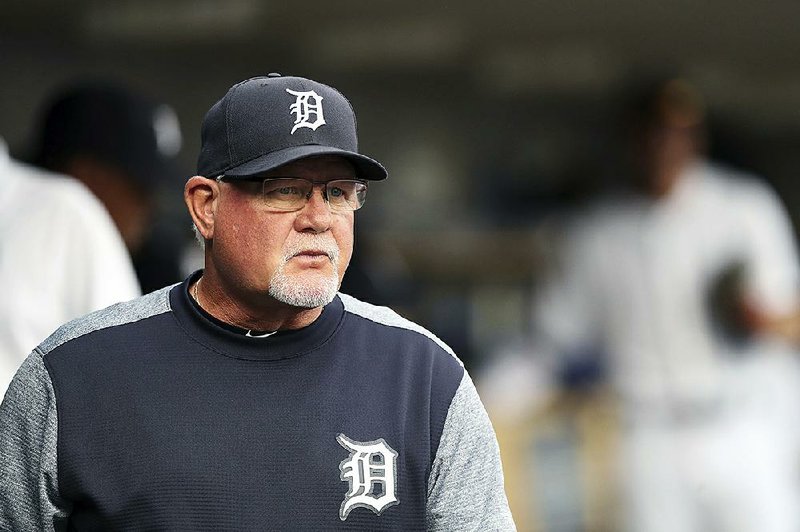 Detroit Tigers manager Ron Gardenhire is seen in the dugout during the first inning of a baseball game against the Cleveland Indians, Tuesday, May 15, 2018, in Detroit. 