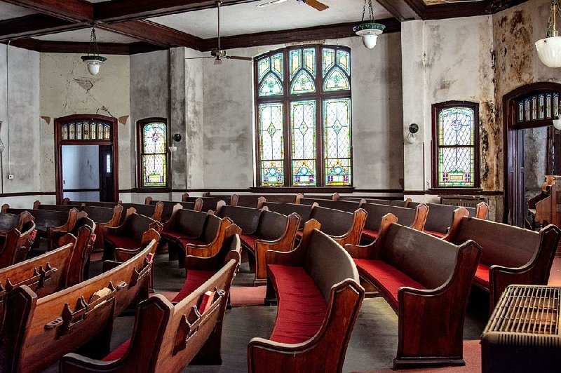 The sanctuary at First Presbyterian Church in Fordyce “looks like a cozy little chapel,” says Agnes Phillips of Historical Fordyce Inc. The church is one of Arkansas’ Most Endangered Places, according to Preserve Arkansas. 
