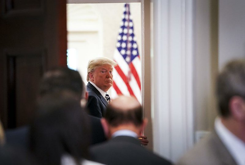 President Donald Trump heads to the Oval Office on Thursday after commenting on the cancellation of the summit with North Korea, calling it “a tremendous setback for North Korea and indeed a setback for the world.” 