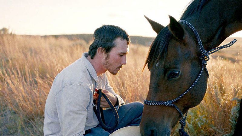 Brady Jandreau plays horseman Brady Blackburn in The Rider. 