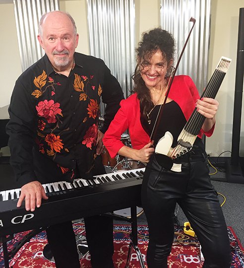 Submitted photo DINNER & JAZZ: Keyboardist Ron Hall, left, and violinist Oksana Pavilionis will perform for Dinner &amp; Jazz at the Landing on June 10.