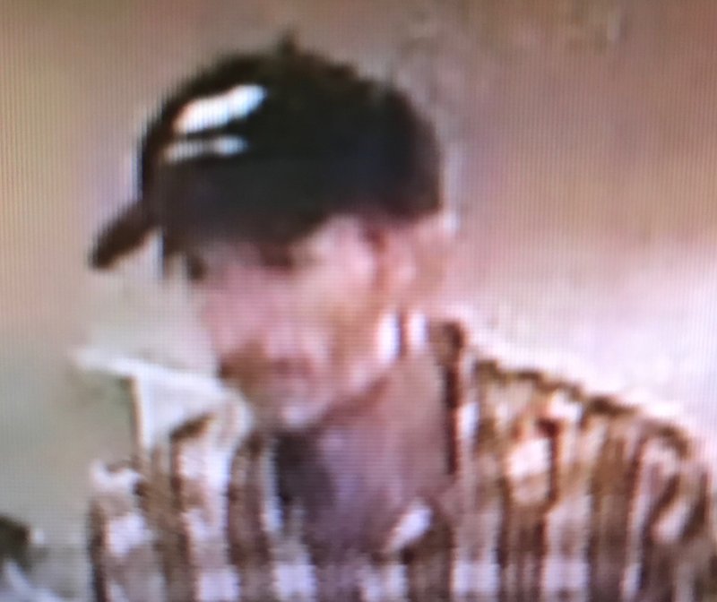 A Hot Springs Police Department handout photo of a bank robbery suspect on Friday, May 25, 2018.
