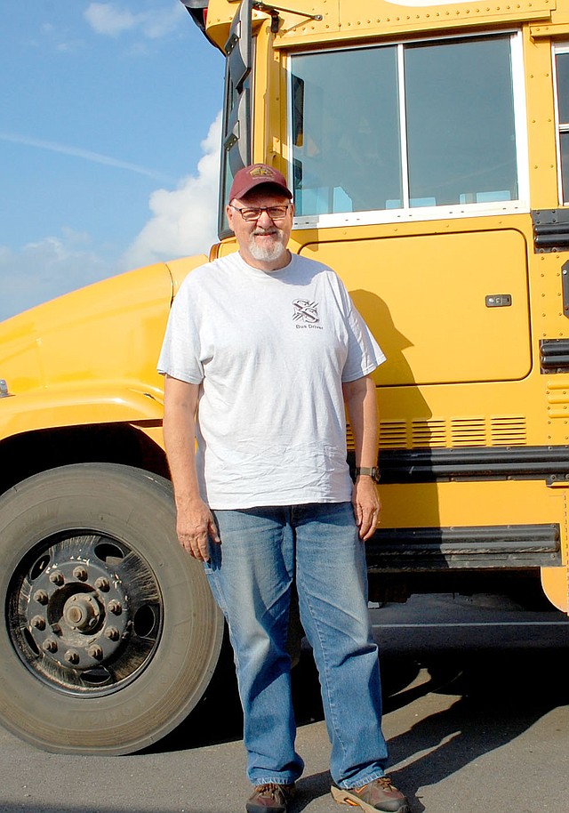 Janelle Jessen/Siloam Sunday Bus driver Lanny Terry is retiring after 34 years working for Siloam Springs Schools.