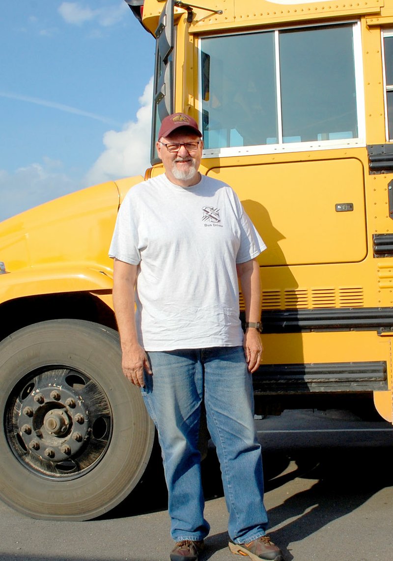 Janelle Jessen/Siloam Sunday Bus driver Lanny Terry is retiring after 34 years working for Siloam Springs Schools.