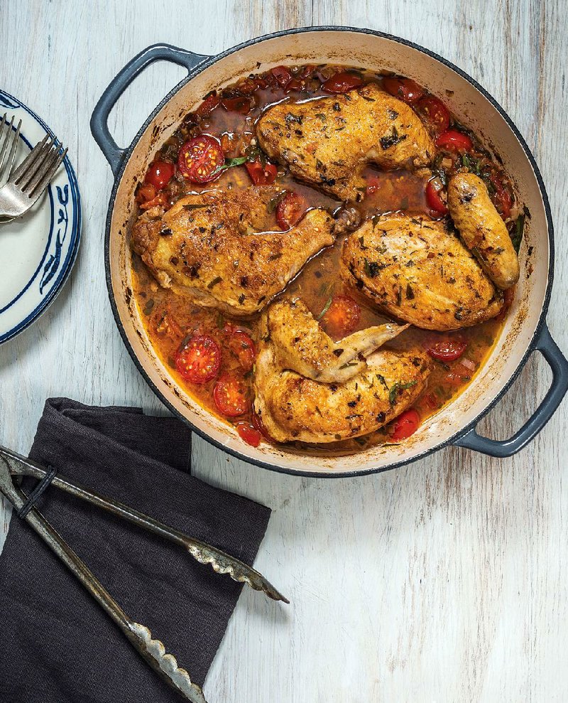 Vinegar Chicken With Tomatoes  