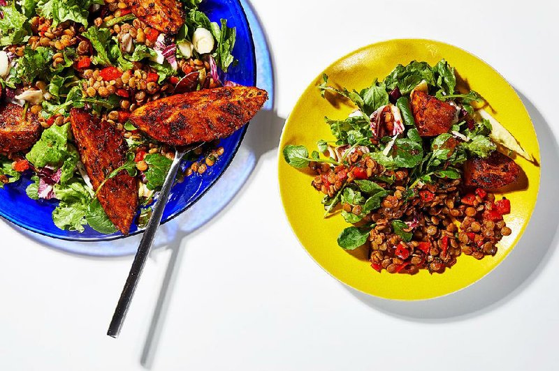 Lentil Salad With Roasted Potato Wedges  
