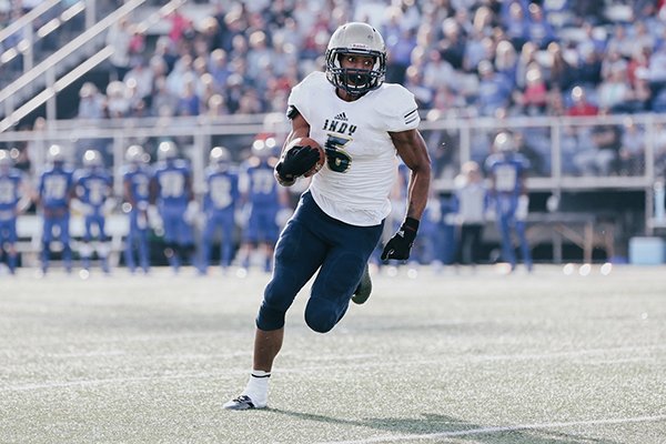 Independence Community College running back Rakeem Boyd carries the ball during the Midwest Classic Bowl game against Northeastern Oklahoma A&M on Saturday, Dec. 3, 2017, in Miami, Okla.