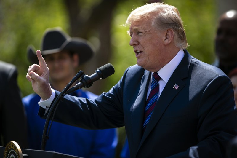 President Donald Trump speaks during an event on tax policy in the Rose Garden of the White House in Washington, D.C., on April 12, 2018.