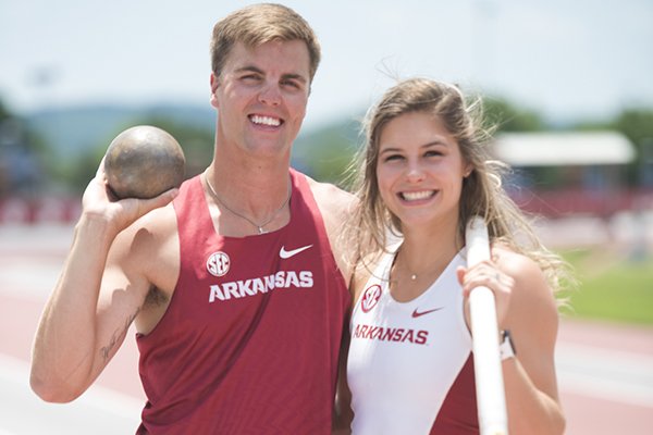 Arkansas field athletes Derek and Lexi Jacobus will compete in the NCAA Outdoor Track & Field Championships this week in Eugene, Ore. Arkansas field athletes Derek and Lexi Jacobus will compete in the NCAA Outdoor Track & Field Championships this week in Eugene, Ore.