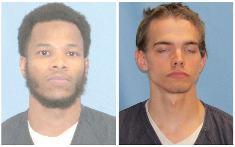 Kwuan Marquette Bryant, left, and James Tomassini are shown in these booking photos from the Pulaski County jail.