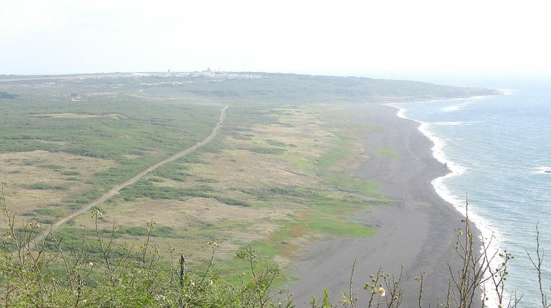 SUBMITTED The beach on the small island of Iwo Jima is made up of volcanic ash.