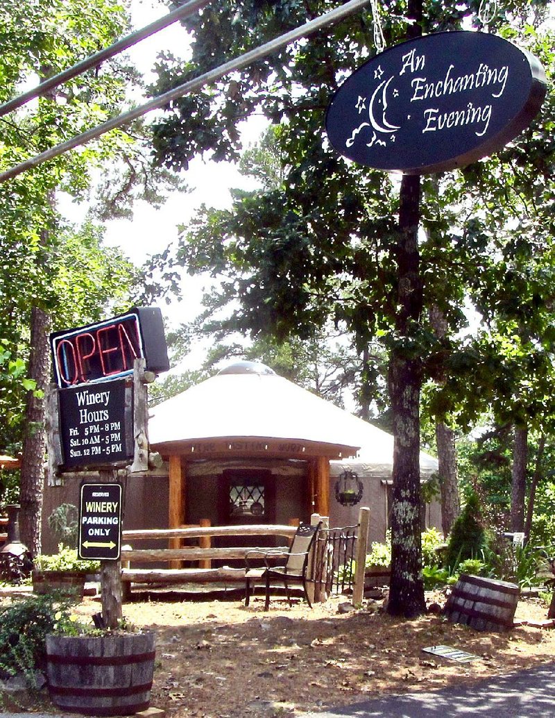 The tasting room for An Enchanting Evening’s winery in Little Italy is housed in a yurt.  