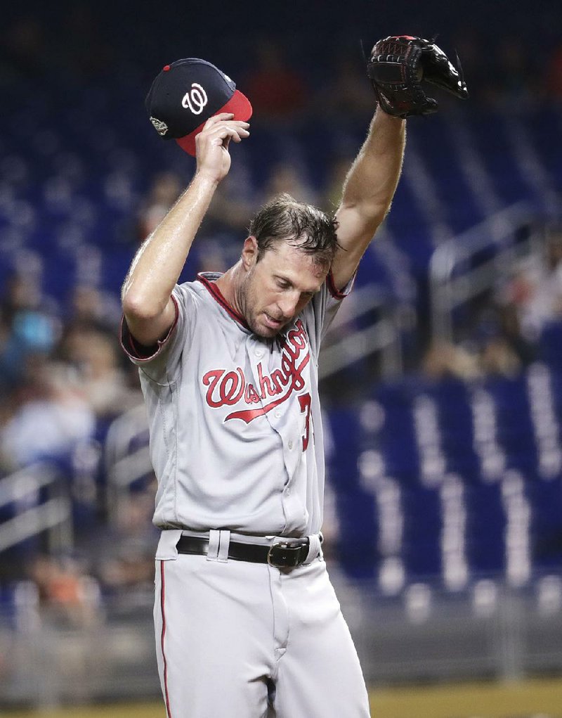 Washington Nationals pitcher Max Scherzer had an “immaculate inning” — 9 pitches, 9 strikes, 3 strikeouts — Tuesday against the Tampa Bay Rays.  
