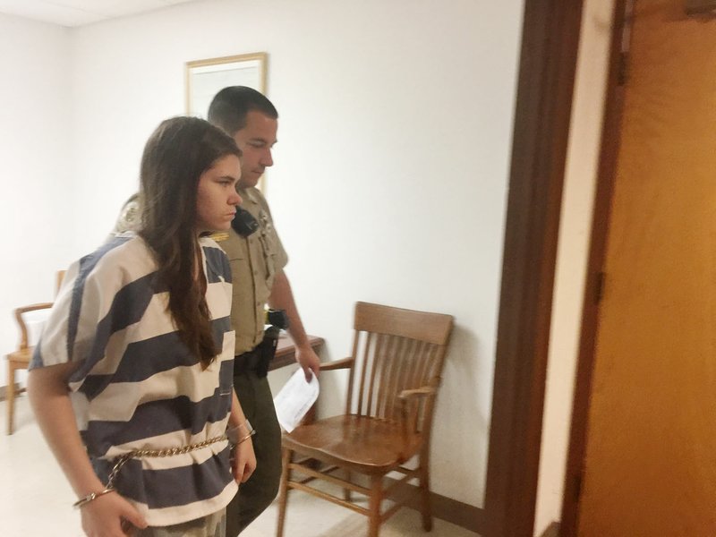 NWA Democrat-Gazette/TRACY M. NEAL Andrea Lea Wilson, 26, of Bentonville was in court May 23 for a bond hearing. She is accused of killing her grandmother and the bond was set at $750,000.