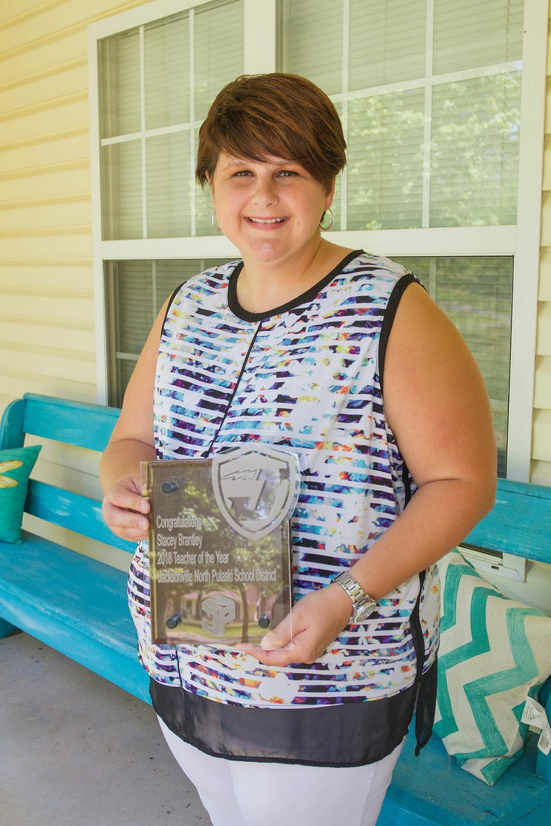 Stacey Brantley, a first-grade teacher at Murrell Taylor Elementary School, was named the 2018 Teacher of the Year for the Jacksonville North Pulaski School District. Brantley recently completed her fourth year at Murrell Taylor and her 15th year as a teacher.