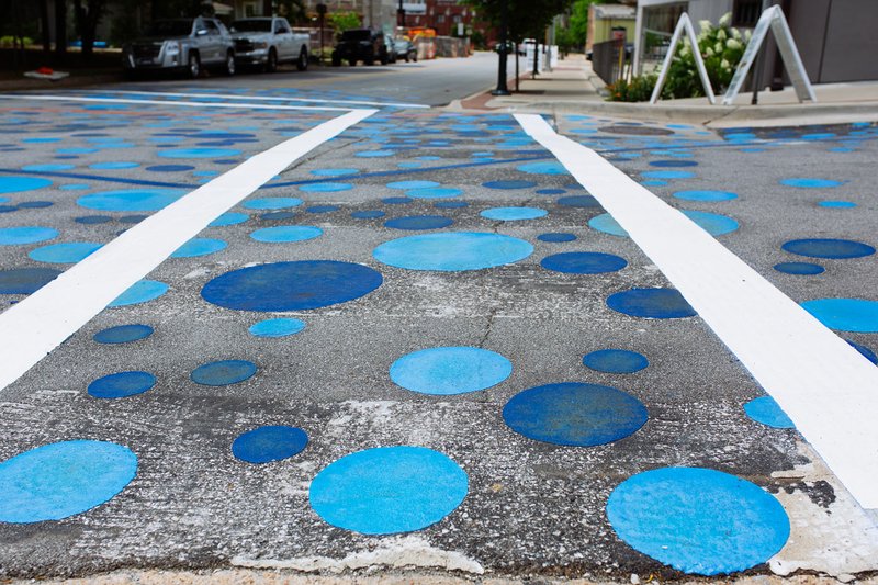 Courtesy Photo "Topo Map for School Avenue" is a public art installation in south Fayetteville on display throughout Artosphere.